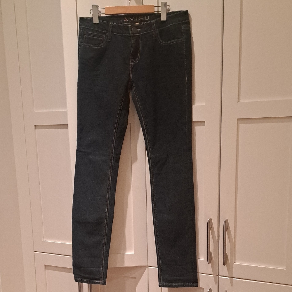 060- Amisu Women's Dark Blue Skinny Jeans